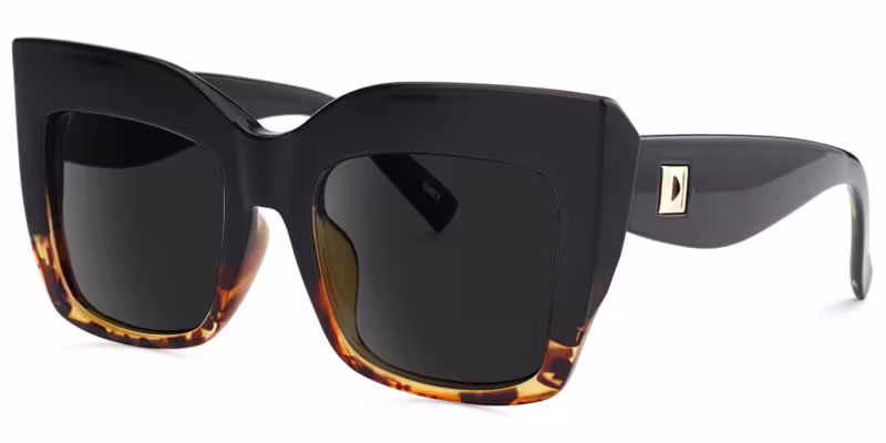 Chic Tortoise Cat Eye Sunglasses with Classic Full-Rim Design