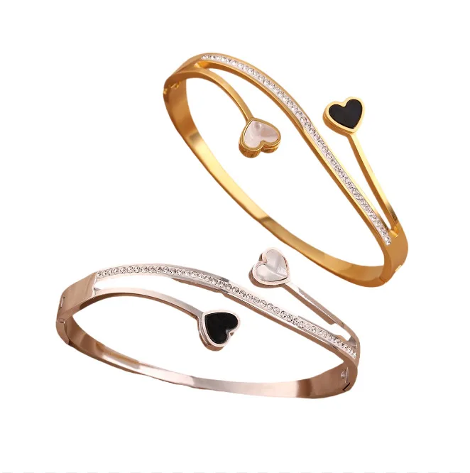 Classic Heart Shape Titanium Steel Bangle