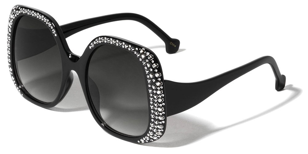 RHINESTONE BUTTERFLY WOMEN'S FASHION GLASSES