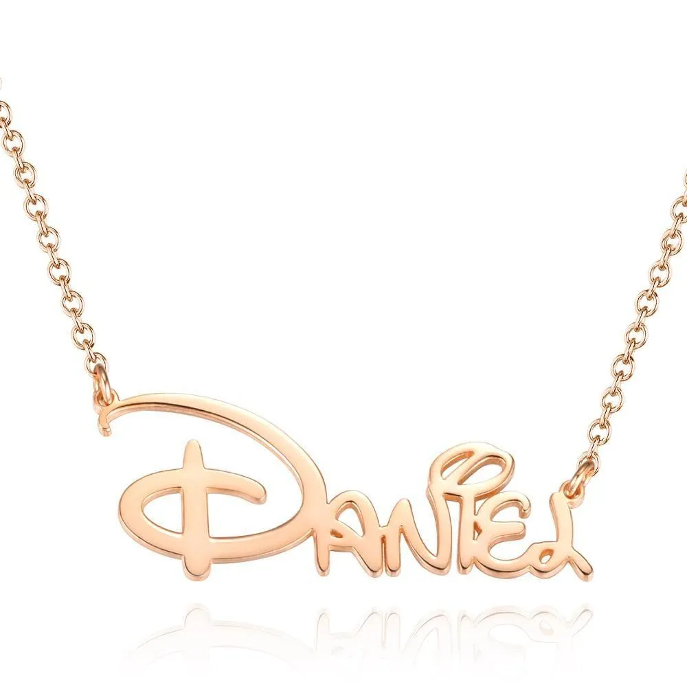 Custom Rose Gold Name Necklace – Elegant Sidney Style Personalized Jewelry Gift PF-CH-0148