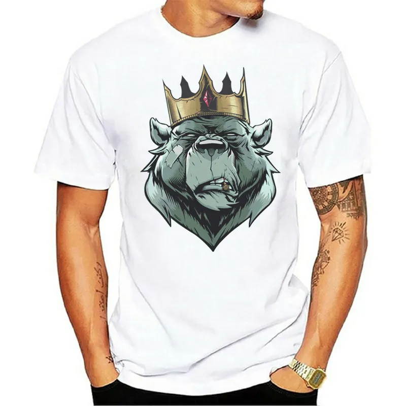 Men's Lion Jaguar Streetwear Round Neck Short Sleeve Regular Fit Men's T-shirt