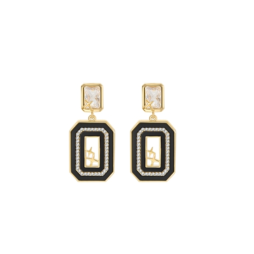black square earrings PF-CH-0003