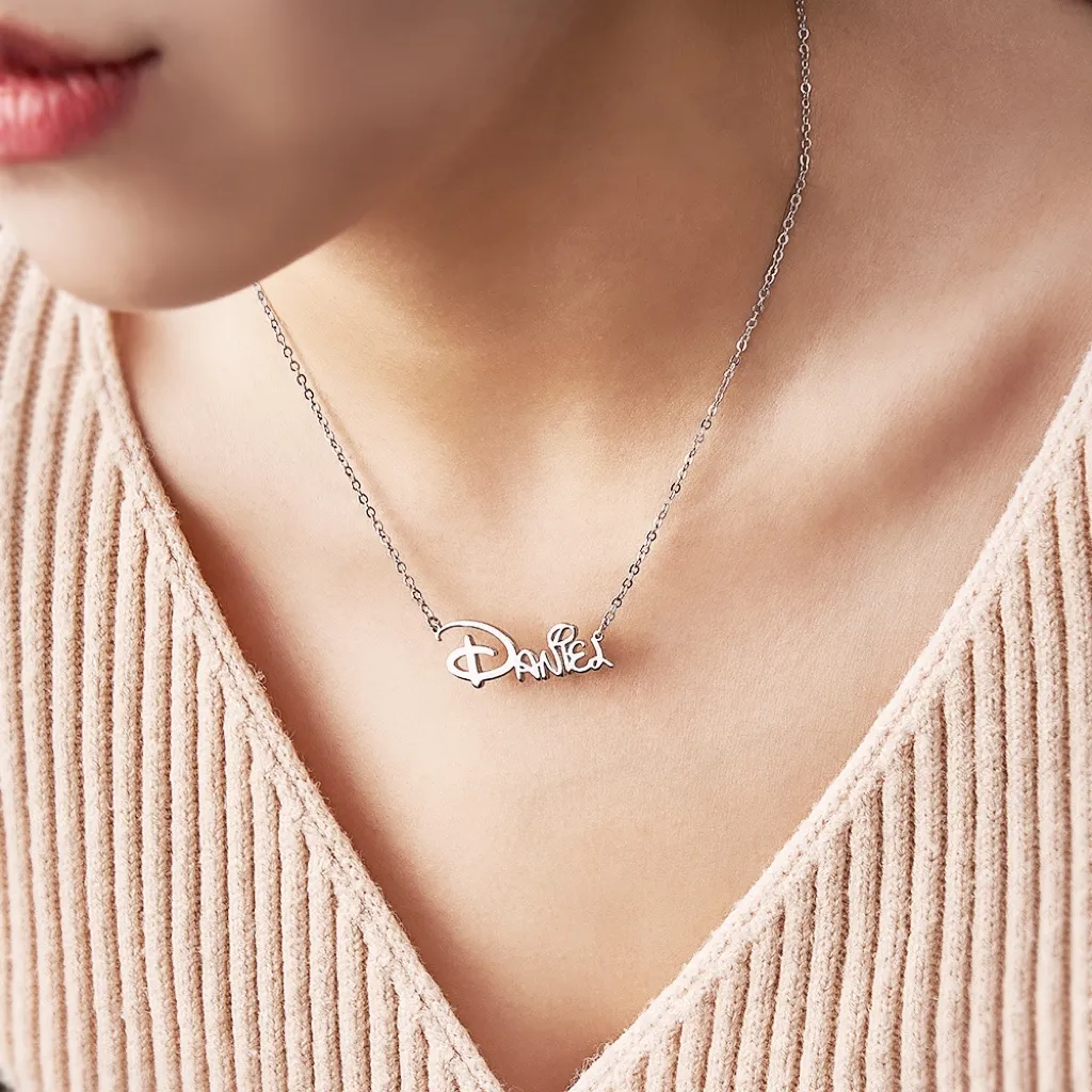 Custom Rose Gold Name Necklace – Elegant Sidney Style Personalized Jewelry Gift PF-CH-0148