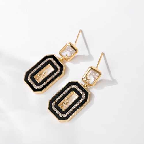 black square earrings PF-CH-0003