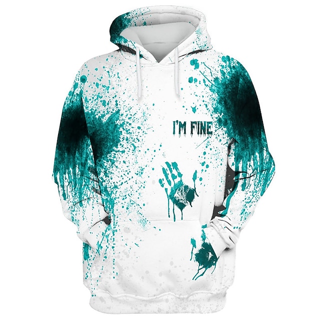 Halloween Themed 3D Graphic Pullover Hoodie - Classic Casual Streetwear for Fall and Holiday Seasons