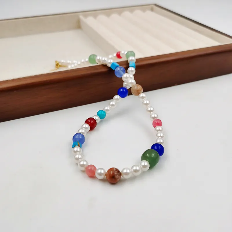 Hawaiian Bohemian Geometric Pearl Necklace