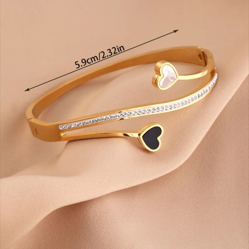 Classic Heart Shape Titanium Steel Bangle