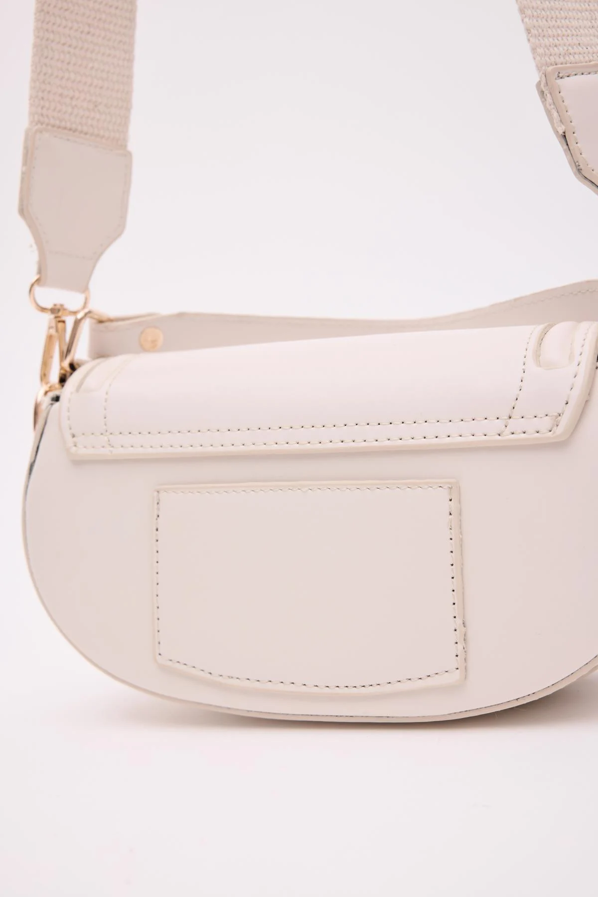 Elegant Cream Curved Shoulder Bag